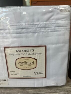 King White Brushed Microfiber Bed Sheet Set